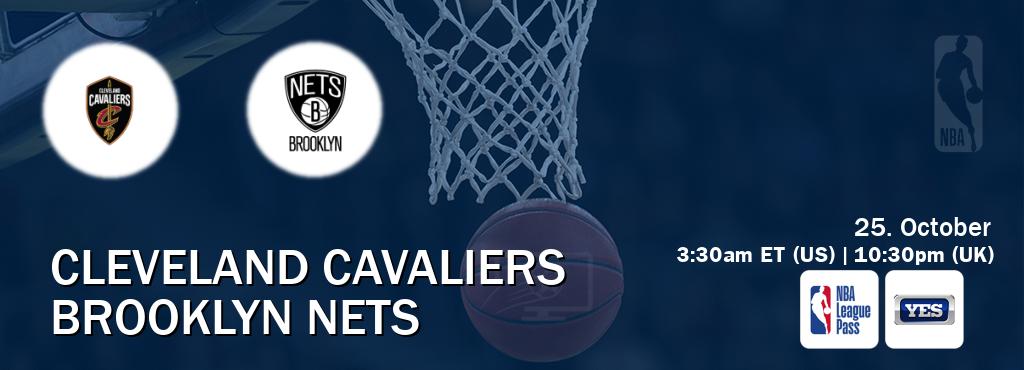 You can watch game live between Cleveland Cavaliers and Brooklyn Nets on NBA League Pass and YES(US). You can watch game live between Cleveland Cavaliers and Brooklyn Nets on NBA League Pass and YES(US).