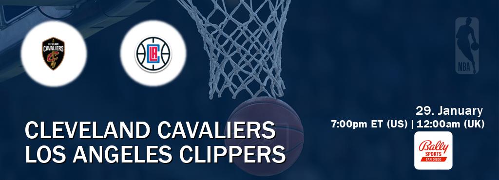 You can watch game live between Cleveland Cavaliers and Los Angeles Clippers on Bally Sports San Diego.
