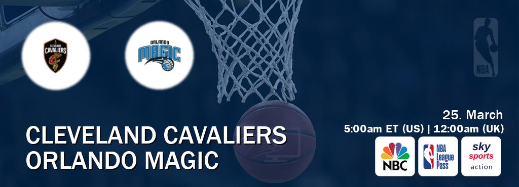 You can watch game live between Cleveland Cavaliers and Orlando Magic on NBC(US), NBA League Pass, Sky Sports Action(UK). You can watch game live between Cleveland Cavaliers and Orlando Magic on NBC(US), NBA League Pass, Sky Sports Action(UK).
