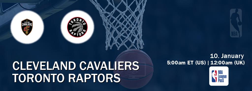 You can watch game live between Cleveland Cavaliers and Toronto Raptors on NBA League Pass.