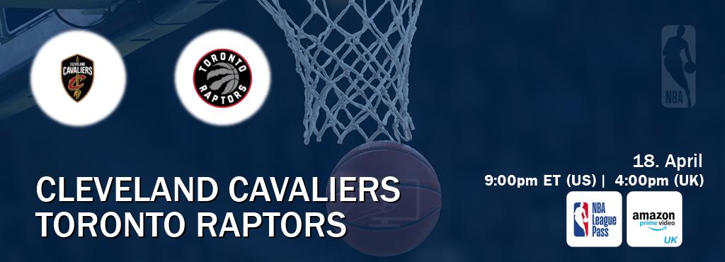You can watch game live between Cleveland Cavaliers and Toronto Raptors on NBA League Pass and Amazon Prime Video UK(UK).