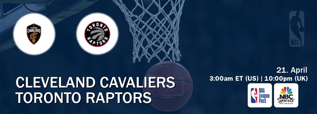 You can watch game live between Cleveland Cavaliers and Toronto Raptors on NBA League Pass and NBCS Network(US).