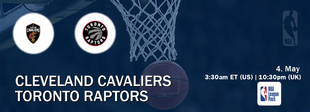 You can watch game live between Cleveland Cavaliers and Toronto Raptors on NBA League Pass.