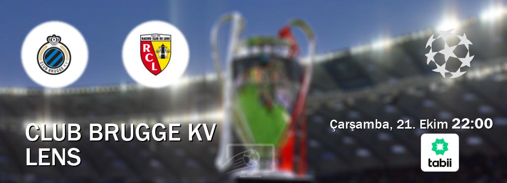 Karşılaşma Club Brugge KV - Lens Tabii'den canlı yayınlanacak (Çarşamba, 21. Ekim  22:00).