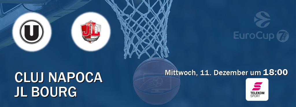 Das Spiel zwischen Cluj Napoca und JL Bourg wird am Mittwoch, 11. Dezember um  18:00, live vom Magenta Sport übertragen.