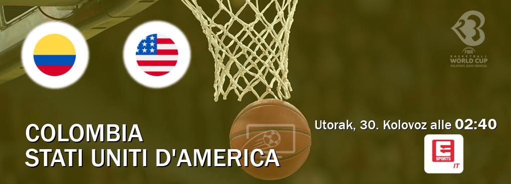 Il match Colombia - Stati Uniti d'America sarà trasmesso in diretta TV su Eleven Sports Italy (ore 02:40)