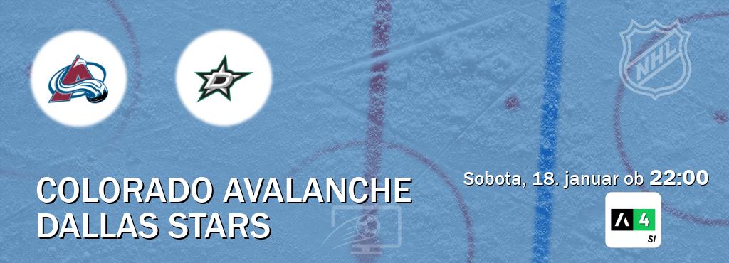 Dvoboj Colorado Avalanche in Dallas Stars s prenosom tekme v živo na Arena Sport 4.