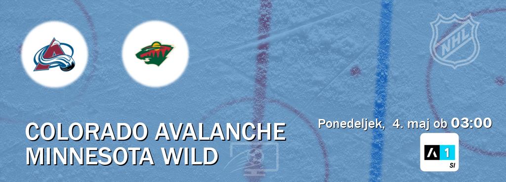 Prenos tekme med Colorado Avalanche in Minnesota Wild v živo na Arena Sport 1 (ponedeljek,  4. maj ob  03:00 uri).