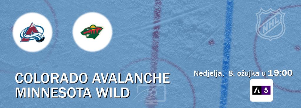 Izravni prijenos utakmice Colorado Avalanche i Minnesota Wild pratite uživo na Arena Sport 5 (nedjelja, 8. ožujka u 19:00). Izravni prijenos utakmice Colorado Avalanche i Minnesota Wild pratite uživo na Arena Sport 5 (nedjelja, 8. ožujka u 19:00).