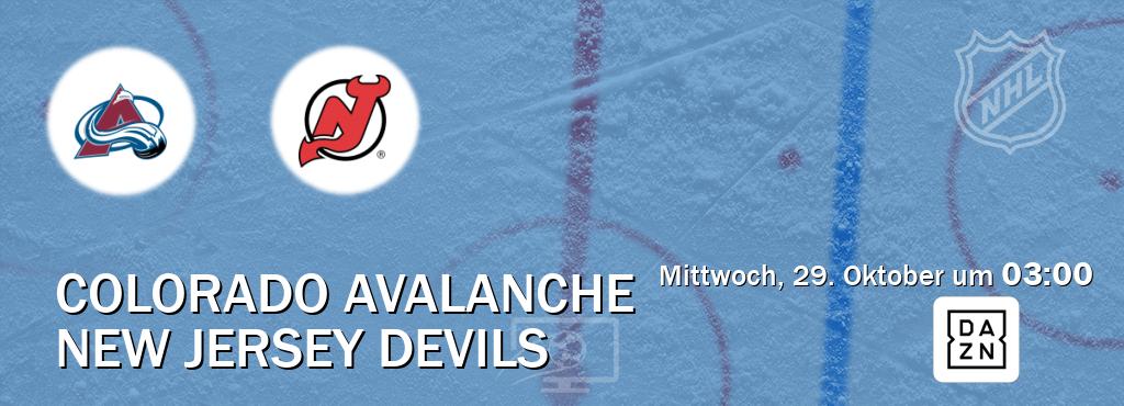 Das Spiel zwischen Colorado Avalanche und New Jersey Devils wird am Mittwoch, 29. Oktober um 03:00, live vom DAZN übertragen. Das Spiel zwischen Colorado Avalanche und New Jersey Devils wird am Mittwoch, 29. Oktober um 03:00, live vom DAZN übertragen.