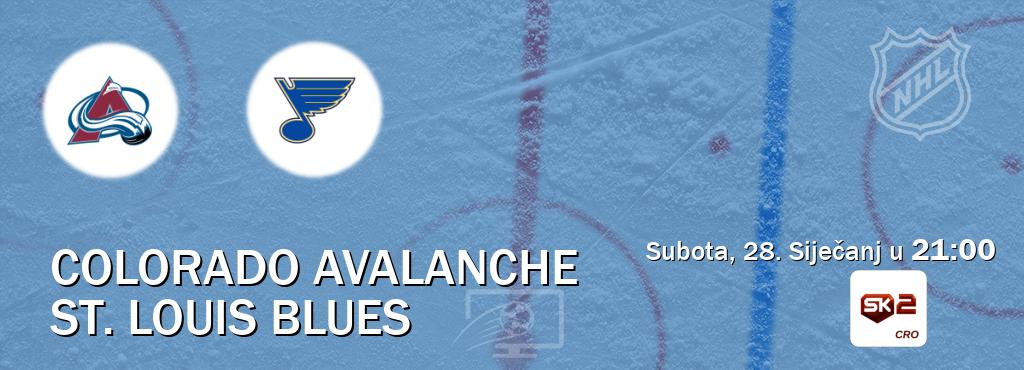 Izravni prijenos utakmice Colorado Avalanche i St. Louis Blues pratite uživo na Sportklub 2 (Subota, 28. Siječanj u  21:00).