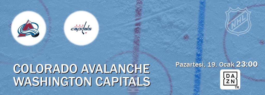 Karşılaşma Colorado Avalanche - Washington Capitals DAZN'den canlı yayınlanacak (Pazartesi, 19. Ocak  23:00).