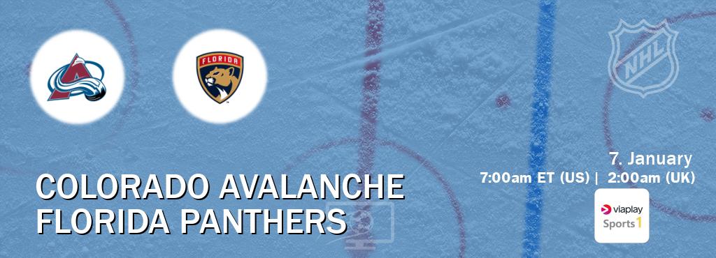 You can watch game live between Colorado Avalanche and Florida Panthers on Viaplay Sports 1(UK).