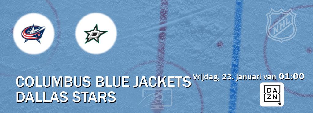 Wedstrijd tussen Columbus Blue Jackets en Dallas Stars live op tv bij DAZN (vrijdag, 23. januari van  01:00).