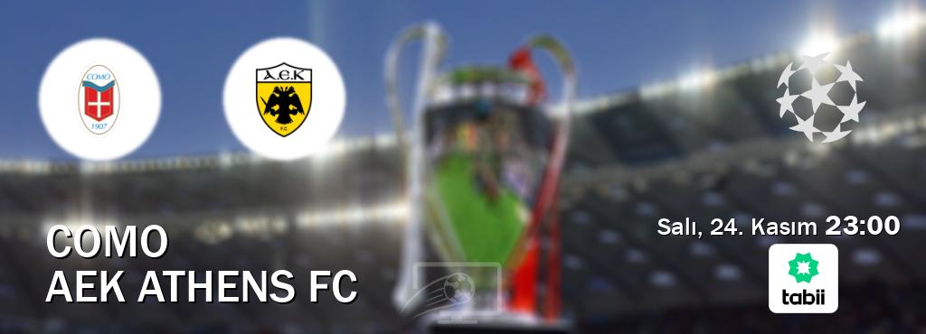 Karşılaşma Como - AEK Athens FC Tabii'den canlı yayınlanacak (Salı, 24. Kasım 23:00). Karşılaşma Como - AEK Athens FC Tabii'den canlı yayınlanacak (Salı, 24. Kasım 23:00).