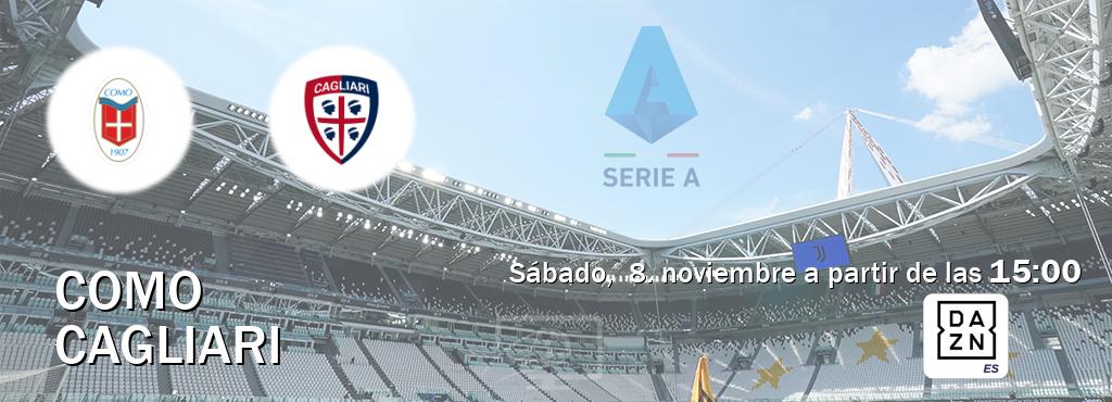 El partido entre Como y Cagliari será retransmitido por DAZN España (sábado, 8. noviembre a partir de las 15:00). El partido entre Como y Cagliari será retransmitido por DAZN España (sábado, 8. noviembre a partir de las 15:00).
