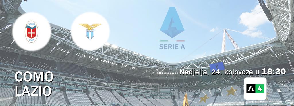 Izravni prijenos utakmice Como i Lazio pratite uživo na Arena Sport 4 (nedjelja, 24. kolovoza u 18:30). Izravni prijenos utakmice Como i Lazio pratite uživo na Arena Sport 4 (nedjelja, 24. kolovoza u 18:30).
