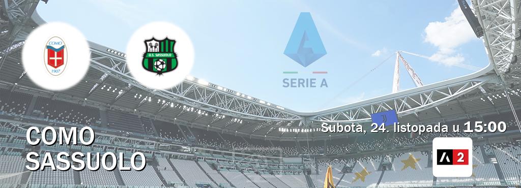 Izravni prijenos utakmice Como i Sassuolo pratite uživo na Arena Sport 2 (subota, 24. listopada u 15:00). Izravni prijenos utakmice Como i Sassuolo pratite uživo na Arena Sport 2 (subota, 24. listopada u 15:00).