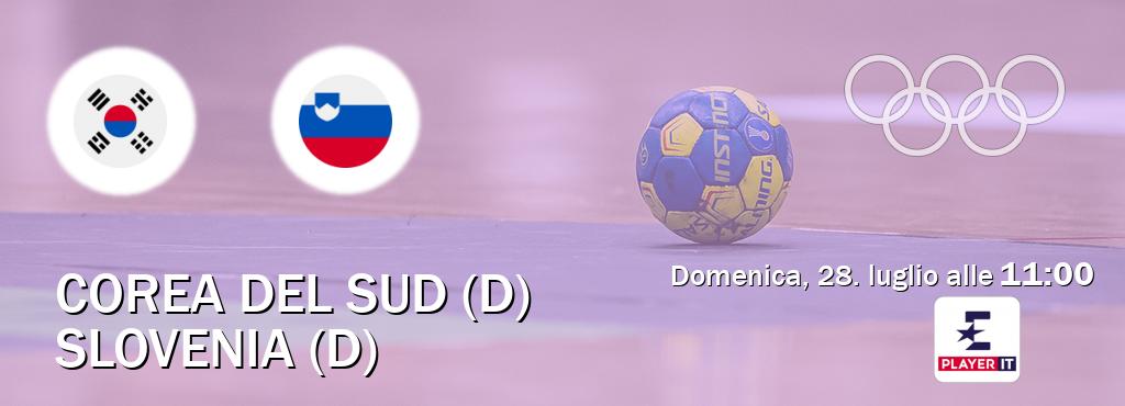 Il match Corea del Sud (D) - Slovenia (D) sarà trasmesso in diretta TV su Eurosport Player IT (ore 11:00)