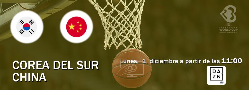 El partido entre Corea del Sur y China será retransmitido por DAZN España (lunes, 1. diciembre a partir de las 11:00). El partido entre Corea del Sur y China será retransmitido por DAZN España (lunes, 1. diciembre a partir de las 11:00).