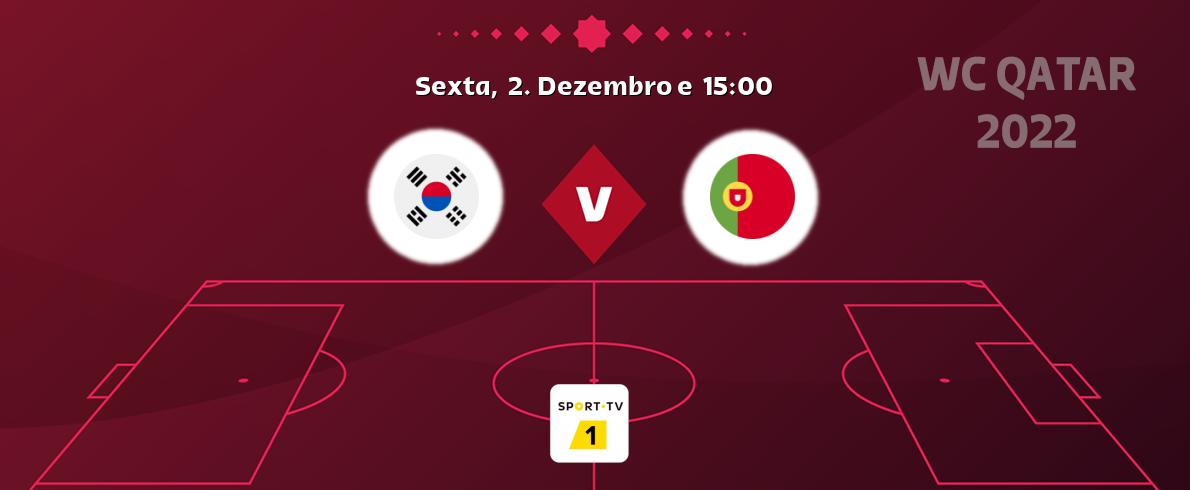 Jogo entre Coreia do Sul e Portugal tem emissão Sport TV 1 (Sexta,  2. Dezembro e  15:00).