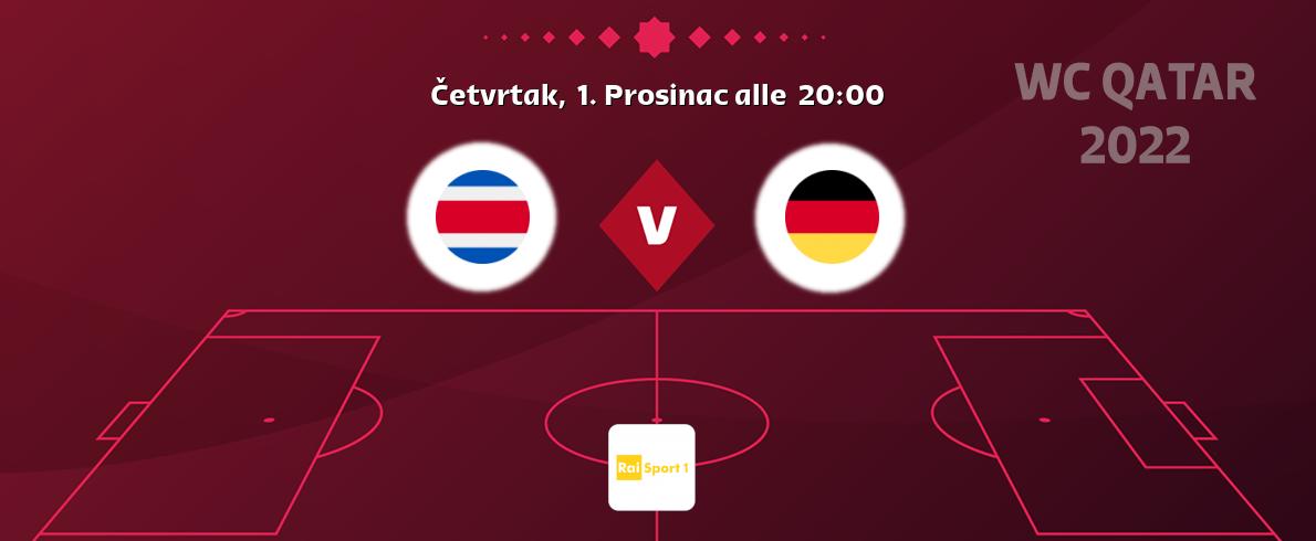 Il match Costa Rica - Germania sarà trasmesso in diretta TV su Rai Sport (ore 20:00)