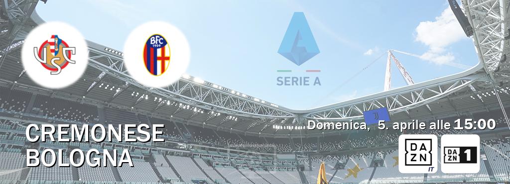 Il match Cremonese - Bologna sarà trasmesso in diretta TV su DAZN Italia e Zona DAZN (ore 15:00)