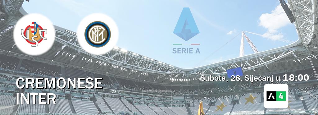 Izravni prijenos utakmice Cremonese i Inter pratite uživo na Arena Sport 4 (Subota, 28. Siječanj u  18:00).