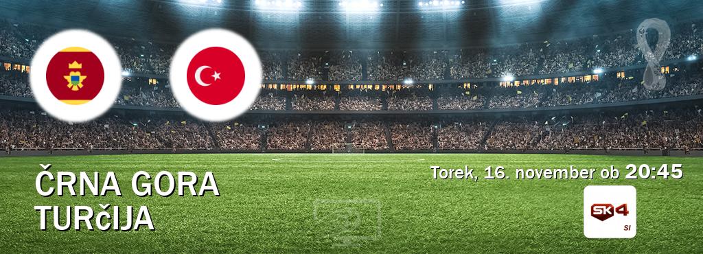 Prenos tekme med Črna gora in Turčija v živo na Sportklub 4 (torek, 16. november ob  20:45 uri).