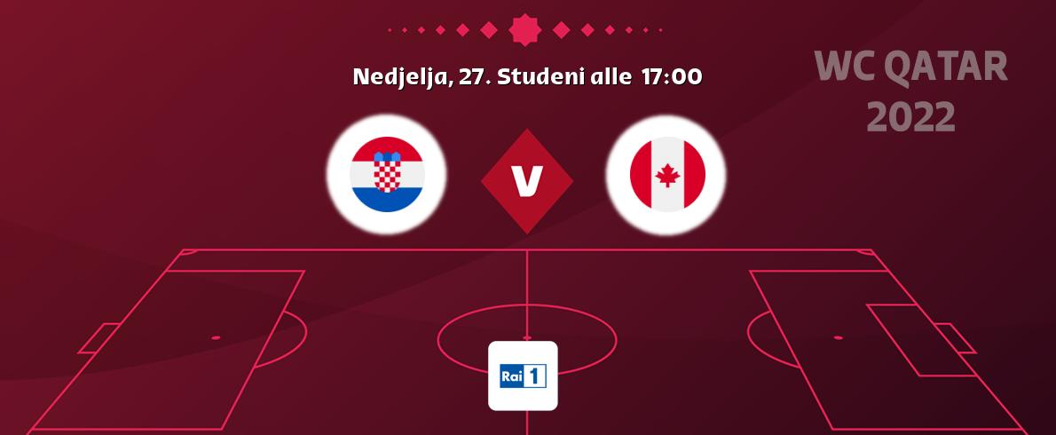 Il match Croazia - Canada sarà trasmesso in diretta TV su Rai 1 (ore 17:00)