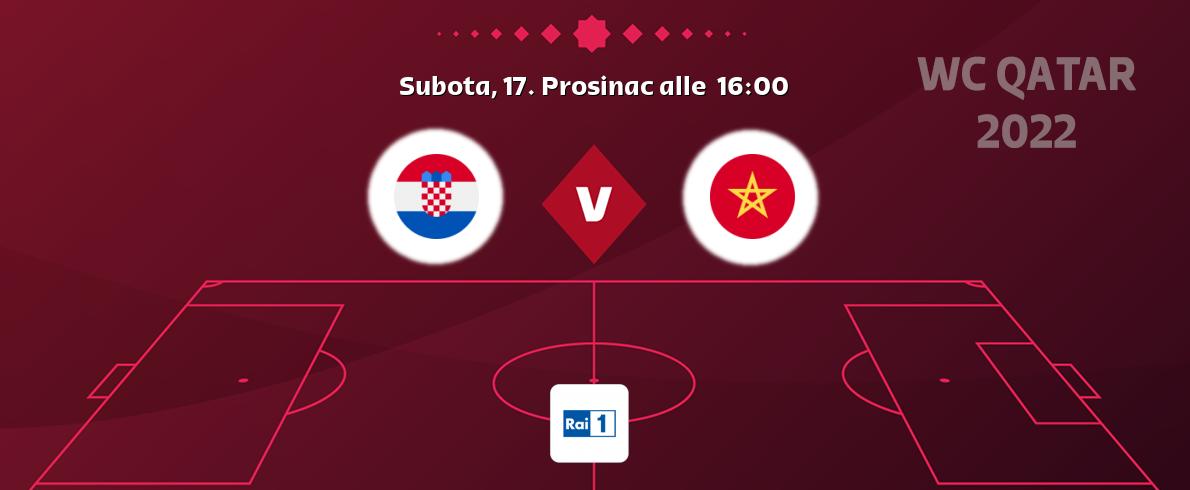 Il match Croazia - Marocco sarà trasmesso in diretta TV su Rai 1 (ore 16:00)