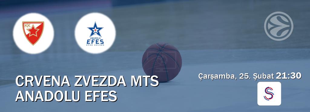 Karşılaşma Crvena zvezda mts - Anadolu Efes S Sport'den canlı yayınlanacak (Çarşamba, 25. Şubat 21:30). Karşılaşma Crvena zvezda mts - Anadolu Efes S Sport'den canlı yayınlanacak (Çarşamba, 25. Şubat 21:30).