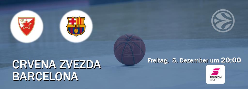 Das Spiel zwischen Crvena zvezda und Barcelona wird am Freitag,  5. Dezember um  20:00, live vom Magenta Sport übertragen.