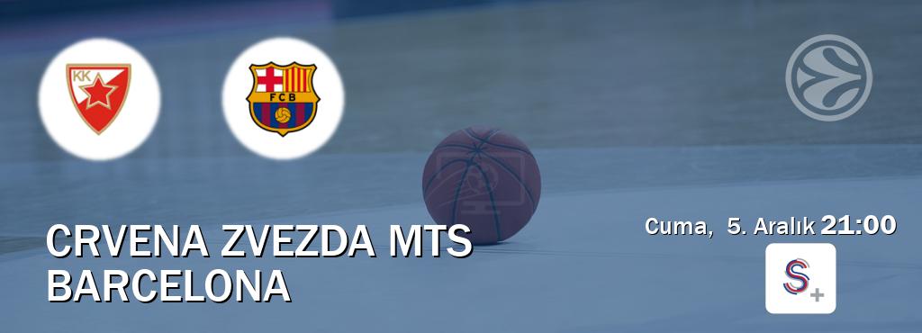 Karşılaşma Crvena zvezda mts - Barcelona S Sport +'den canlı yayınlanacak (Cuma,  5. Aralık  21:00).