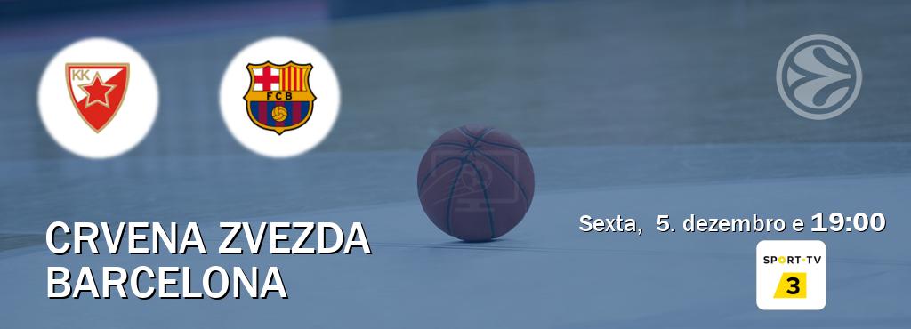 Jogo entre Crvena zvezda e Barcelona tem emissão Sport TV 3 (sexta, 5. dezembro e 19:00). Jogo entre Crvena zvezda e Barcelona tem emissão Sport TV 3 (sexta, 5. dezembro e 19:00).