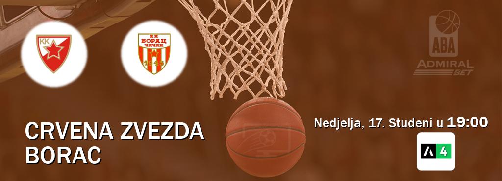 Izravni prijenos utakmice Crvena zvezda i Borac pratite uživo na Arena Sport 4 (Nedjelja, 17. Studeni u  19:00).