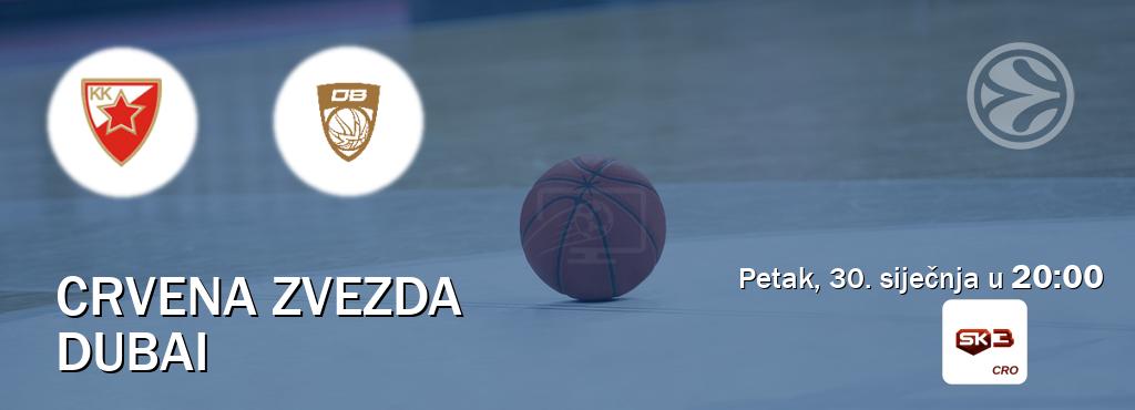Izravni prijenos utakmice Crvena zvezda i Dubai pratite uživo na Sportklub 3 (petak, 30. siječnja u  20:00).