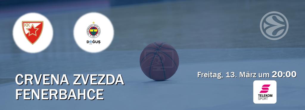 Das Spiel zwischen Crvena zvezda und Fenerbahce wird am Freitag, 13. März um  20:00, live vom Magenta Sport übertragen.