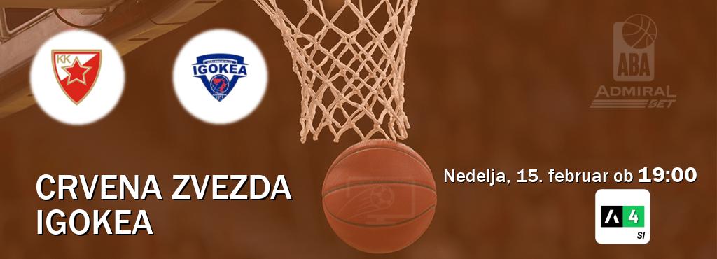 Prenos tekme med Crvena zvezda in Igokea v živo na Arena Sport 4 (nedelja, 15. februar ob  19:00 uri).