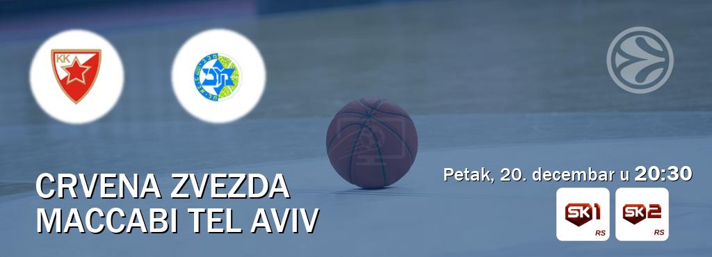 Izravni prijenos utakmice Crvena zvezda i Maccabi Tel Aviv pratite uživo na Sportklub 1 i Sportklub 2 (petak, 20. decembar u  20:30).