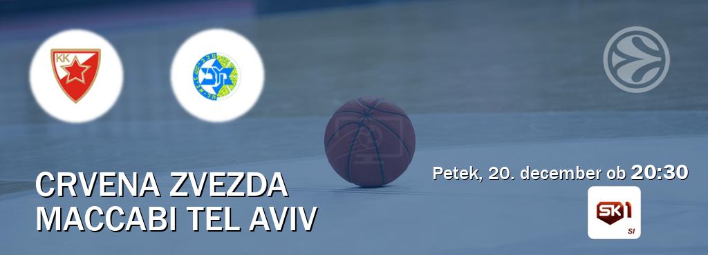 Prenos tekme med Crvena zvezda in Maccabi Tel Aviv v živo na Sportklub 1 (petek, 20. december ob  20:30 uri).