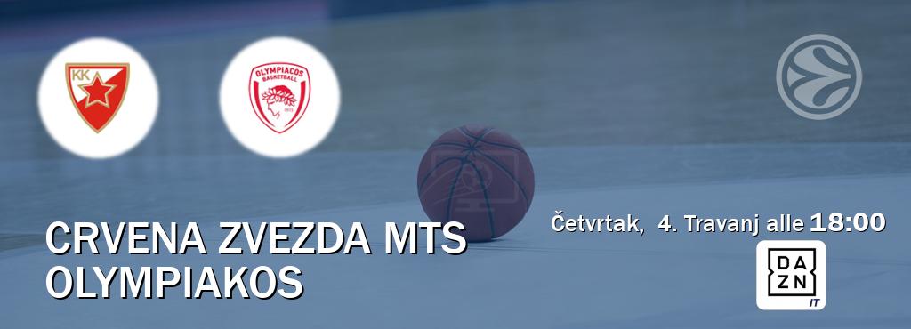 Il match Crvena zvezda mts - Olympiakos sarà trasmesso in diretta TV su DAZN Italia (ore 18:00)