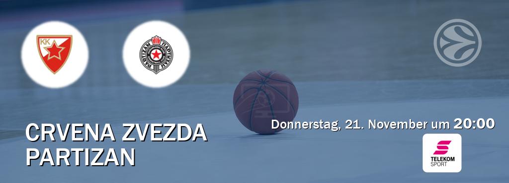 Das Spiel zwischen Crvena zvezda und Partizan wird am Donnerstag, 21. November um  20:00, live vom Magenta Sport übertragen.