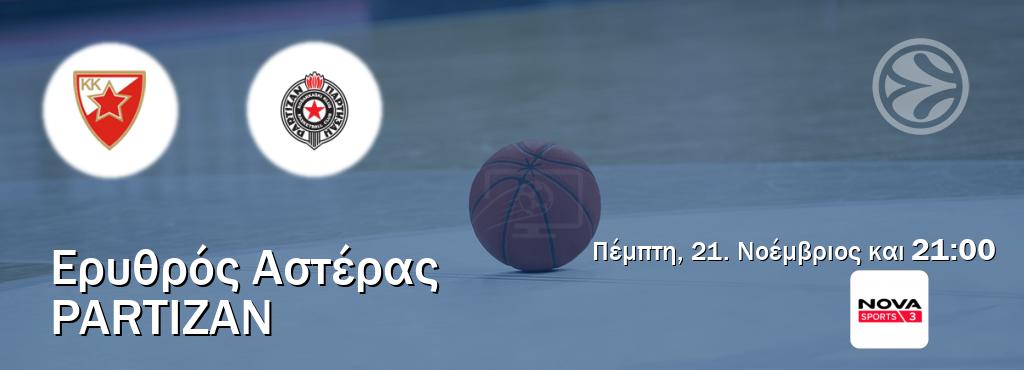 Παρακολουθήστ ζωντανά Ερυθρός Αστέρας - Partizan από το Nova Sports 3 (21:00).