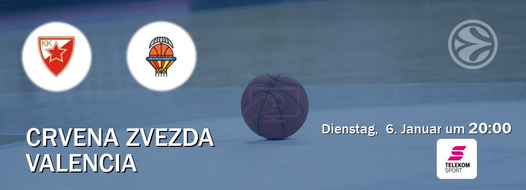 Das Spiel zwischen Crvena zvezda und Valencia wird am Dienstag,  6. Januar um  20:00, live vom Magenta Sport übertragen.