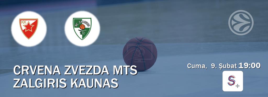 Karşılaşma Crvena zvezda mts - Zalgiris Kaunas S Sport +'den canlı yayınlanacak (Cuma,  9. Şubat  19:00).