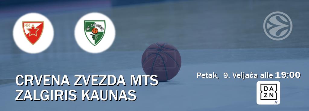Il match Crvena zvezda mts - Zalgiris Kaunas sarà trasmesso in diretta TV su DAZN Italia (ore 19:00)