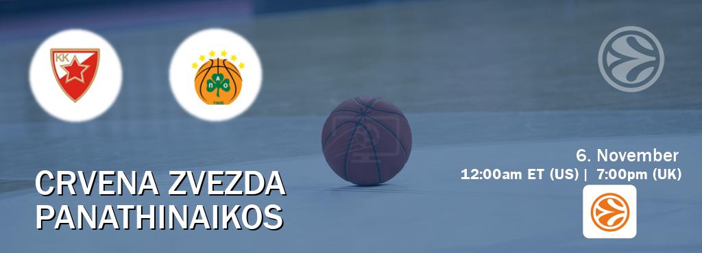 You can watch game live between Crvena zvezda and Panathinaikos on EuroLeague TV. You can watch game live between Crvena zvezda and Panathinaikos on EuroLeague TV.