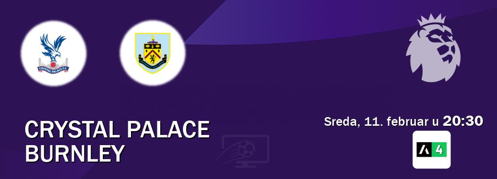 Izravni prijenos utakmice Crystal Palace i Burnley pratite uživo na Arena Sport 4 (sreda, 11. februar u 20:30). Izravni prijenos utakmice Crystal Palace i Burnley pratite uživo na Arena Sport 4 (sreda, 11. februar u 20:30).