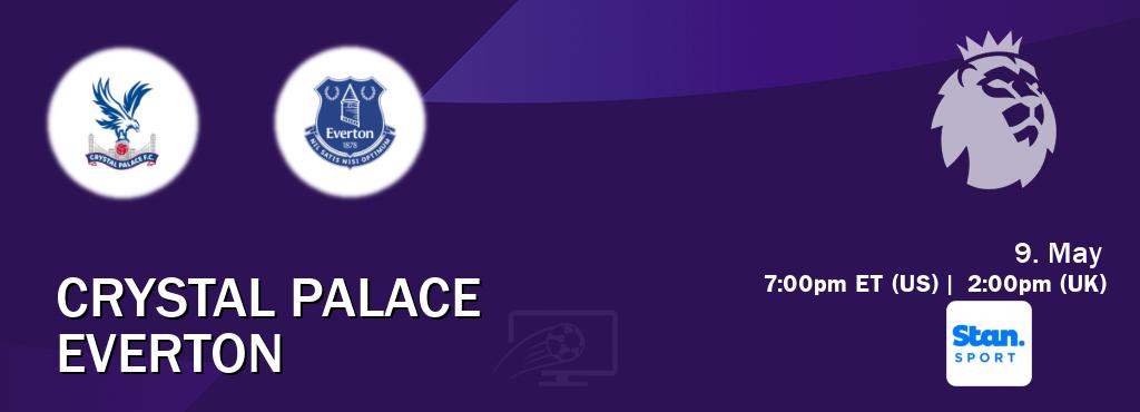 You can watch game live between Crystal Palace and Everton on Stan Sport(AU). You can watch game live between Crystal Palace and Everton on Stan Sport(AU).